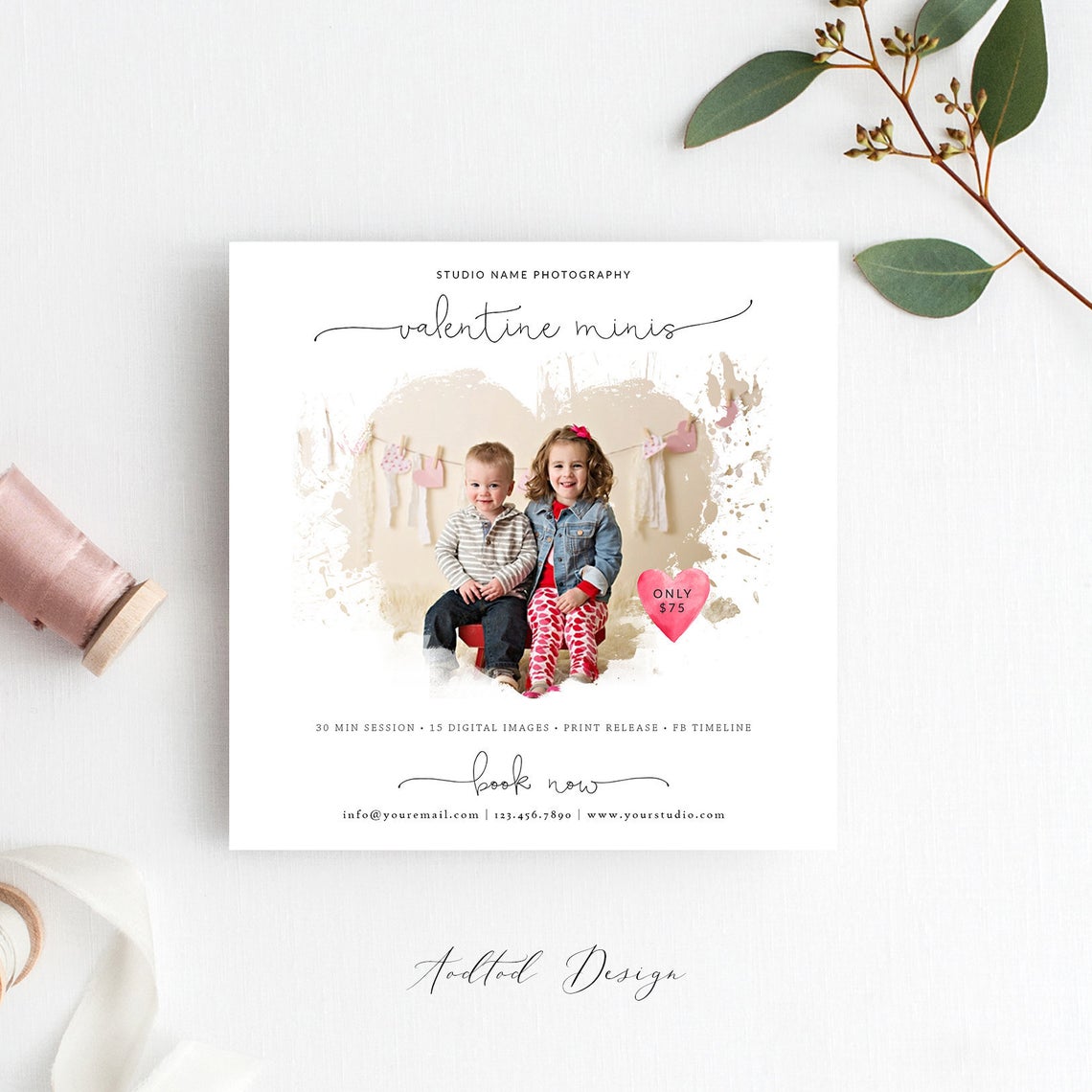 Valentine Marketing Board, Valentine Minis, Valentine, Marketing, Board, Card, Photography, Photoshop, PSD, Instant Download #Y20-MB90-PSD